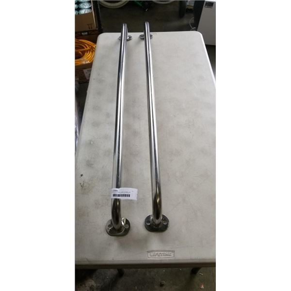 2 STAINLESS STEEL HANDLE BARS. 40" LONG