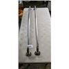 Image 1 : 2 STAINLESS STEEL HANDLE BARS. 40" LONG