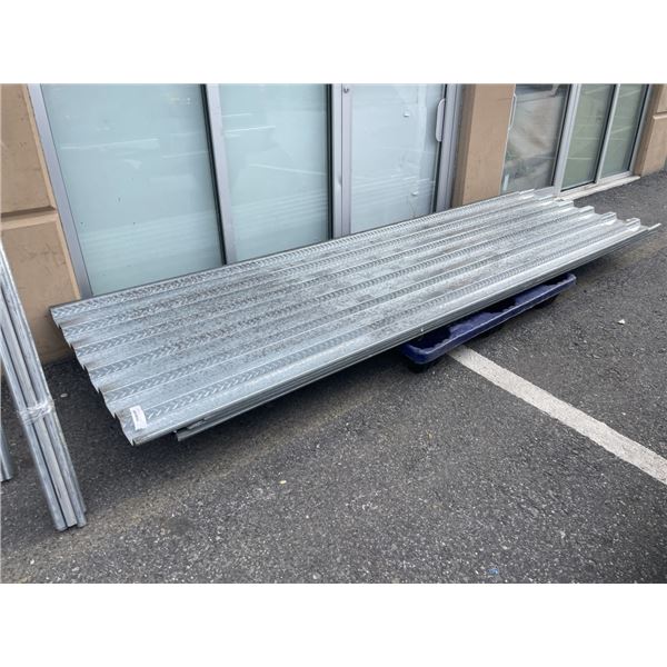 4 SHEETS GALVANIZED ROOF CLADDING. 3FT BY 10FT EACH.
