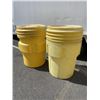 Image 1 : 2 YELLOW PLASTIC DRUMS. 400 LITRE CAPACITY EACH