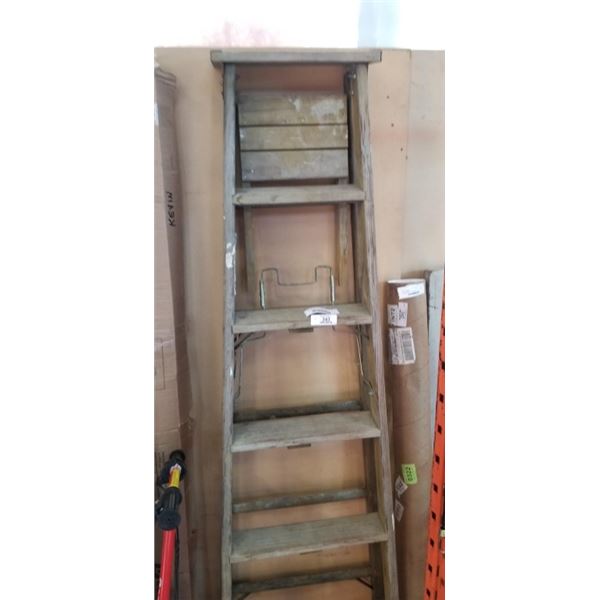 6FT WOODEN A-FRAME LADDER