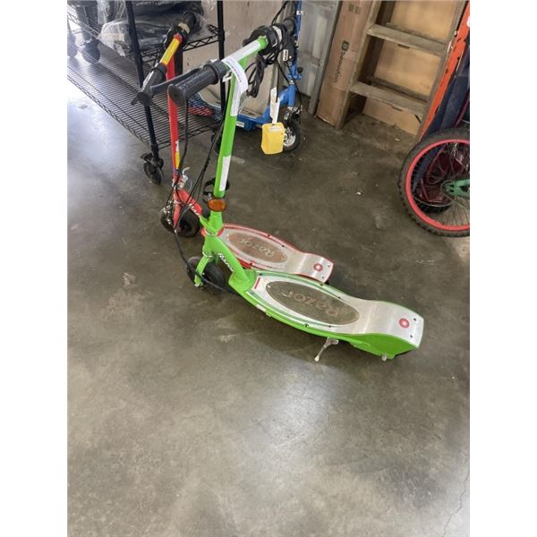 2 ELECTRIC RAZER SCOOTERS - NEED BATTERIES