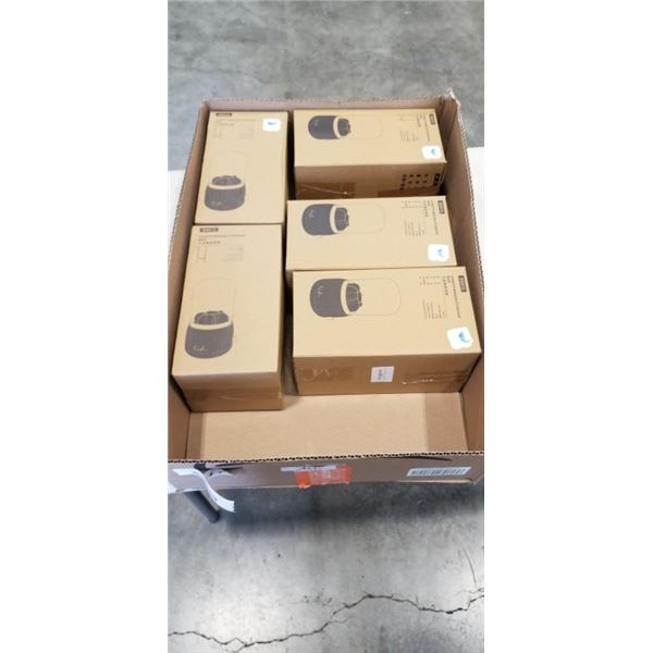 5 NEW ASSORTED VANITY BRUSH STORAGE CONTAINERS