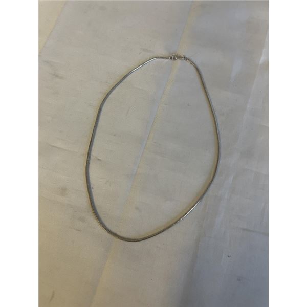 925 STERLING SILVER SNAKE SKIN CHAIN NECKLACE SIZE 7