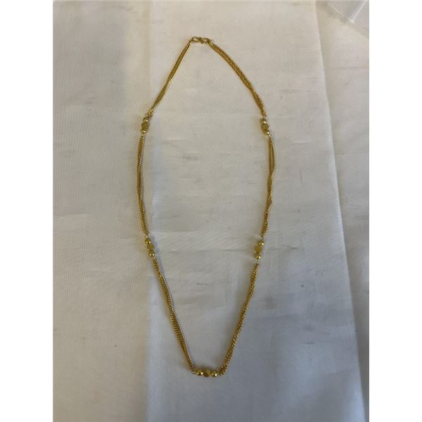 VINTAGE 18K GOLD PLATED NECKLACE 20" LENGTH