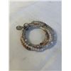 Image 2 : 4 STRANDS OF SEMI PRECIOUS STONE BEADS BRACELET W/ STERLING SILVER CHARMS