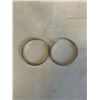 Image 1 : PAIR OF LARGE STERLING SILVER HOOP EARRINGS