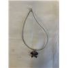 Image 1 : STERLING SILVER CHOKER NECKLACE W/ AMETHYST STONES PENDANT