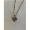 Image 3 : STERLING SILVER W/ GOLD PENDANT AND CHAIN NECKLACE W/ MATCHING PAIR OF EARRINGS