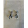 Image 1 : PAIR OF STERLING SILVER W/ STONE DANGLE EARRINGS