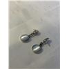 Image 2 : PAIR OF STERLING SILVER W/ STONE DANGLE EARRINGS