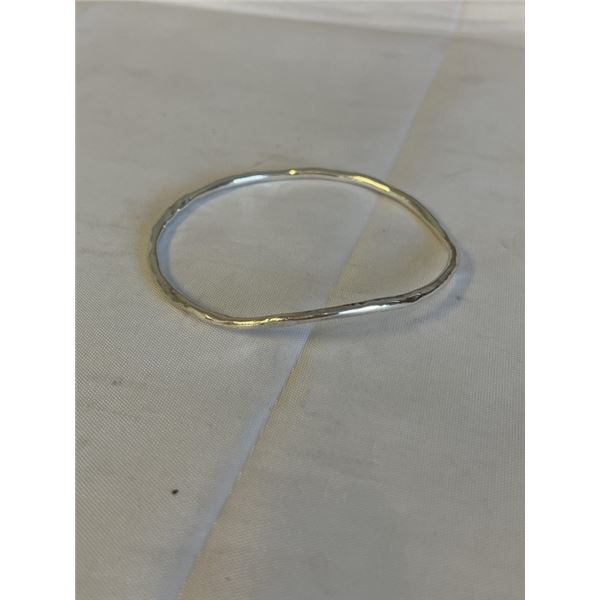 STERLING SILVER CURVED BANGLE MARKED STER