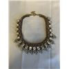 Image 1 : VINTAGE GOLD TONE W/ RHINESTONES HEAVY NECKLACE, MARKED ALDO