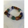 Image 2 : HEAVY LARGE NATURAL SEMI PRECIOUS STONES BEADS BRACELETS