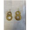 Image 2 : PAIR OF HAND HAMMERED GOLD EARRINGS