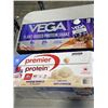Image 1 : CASE OF18 VEGA CHOCOLATE PROTEIN SHAKES AND CASE OF APPROX 16 VANILLA PROTEIN SHAKES