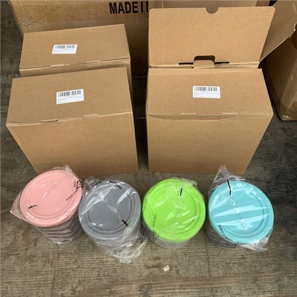 FOUR SETS OF 4 NEW ONE PINT CONTAINERS COMPATIBLE WITH NINJA CREAMI ICE CREAM MAKING MACHINE MSRP $1