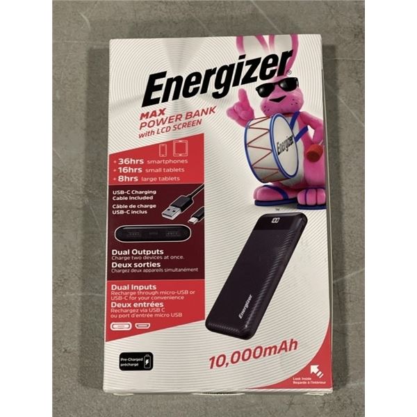 ENERGIZER MAX POWER BANK WITH LCD SCREEN 10,000MAH