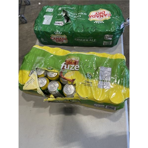 APPROX 32 PACK CANADA DRY AND 32 PACK FUZE ICED TEA