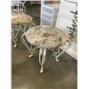 Image 2 : PAIR OF DECORATIVE WHITE METAL STOOLS