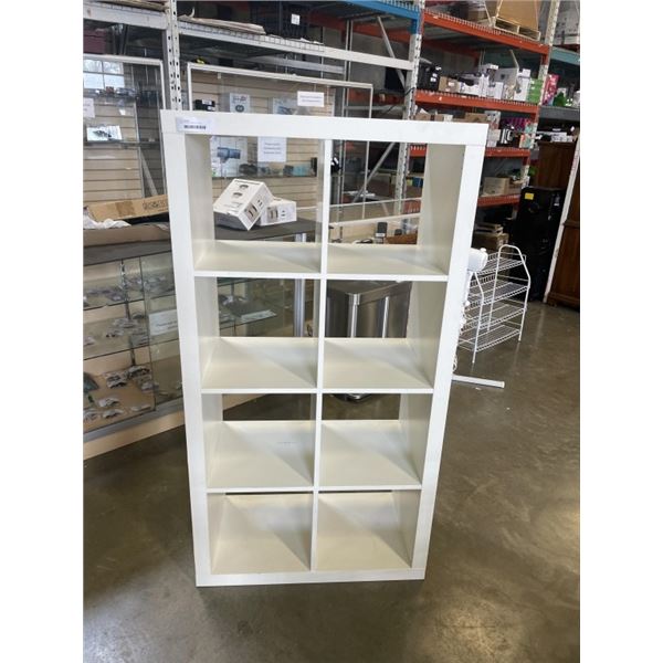 WHITE CUBICLE DISPLAY SHELF