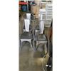 Image 1 : SET OF 4 METAL DINING CHAIRS
