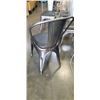 Image 3 : SET OF 4 METAL DINING CHAIRS