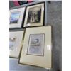 Image 3 : 4 VINTAGE FRAMED AND SIGNED WATERCOLOURS AND SKETCH