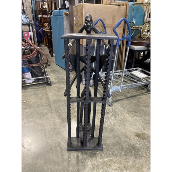 WOODEN CARVED UNIQUE CD RACK