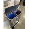 Image 2 : SIMPLEHUMAN DUAL COMPARTMENT TRASH CONTAINER. 52 LITRE