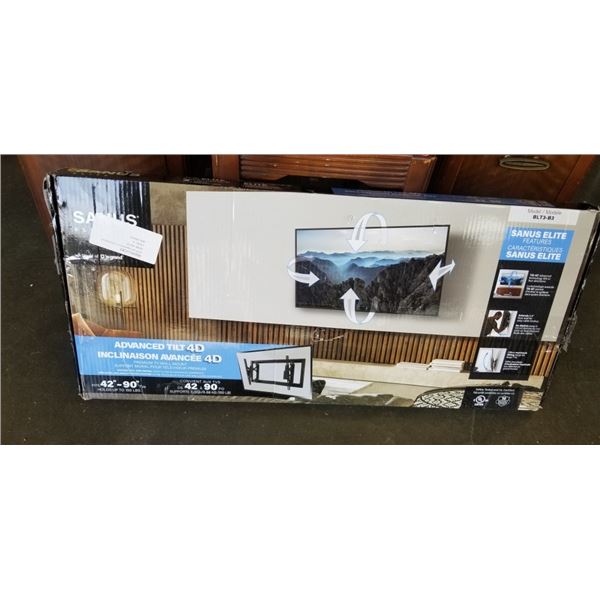 SANUS ADVANCED 42-90" TILTING TV WALL MOUNT, RETAIL $229