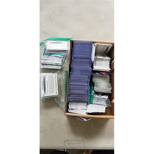 BOX OF ASSORTED SPORTS CARDS