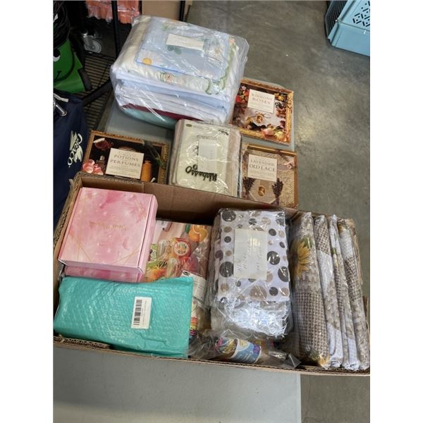 LARGE LOT OF PARTY SUPPLIES, TABLE CLOTHES, BALOONS, CRICUT MARKERS, ETC