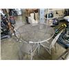 Image 1 : OUTDOOR ROUND METAL DINING TABLE AND 4 CHAIRS