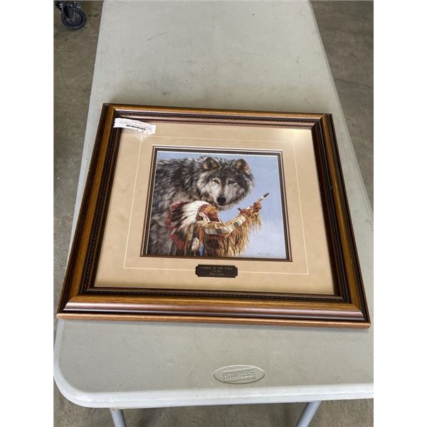 FRAMED O'SPRIT OF THE WOLF 113/ 950 BY PAUL CALLE