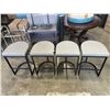 Image 1 : SET OF 4 VINYL SEAT BAR STOOLS