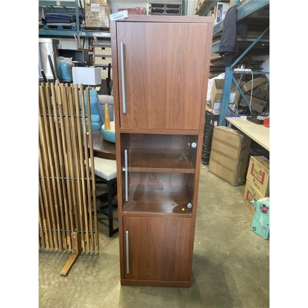 3 DOOR DISPLAY CABINET WITH GLASS DOOR