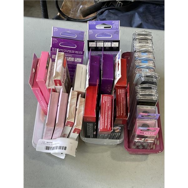 3 TRAYS OF NEW NAIL KITS
