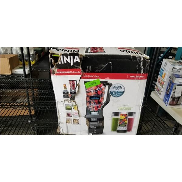 NINJA PROFESSIONAL 2.1L 1100W COUNTERTOP BLENDER W/ NUTRI NINJA CUPS - TESTED WORKING, RETAIL $299