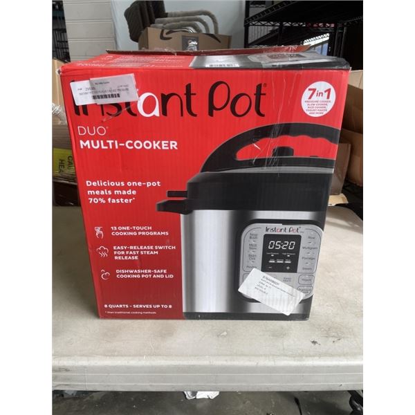 INSTANT POT DUO PLUS V5 7-IN-1 8QT PRESSURE COOKER - TESTED WORKING, RETAIL $179