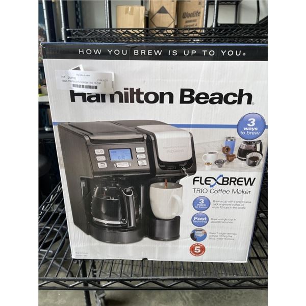 HAMILTON BEACH FLEX BREW TRIO 12-CUP COFFEE MAKER - TESTED WORKING, RETAIL $119