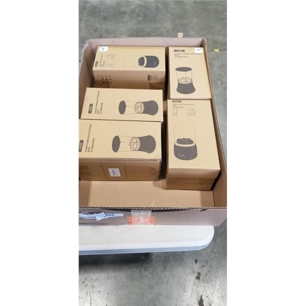 5 NEW ASSORTED VANITY BRUSH STORAGE CONTAINERS