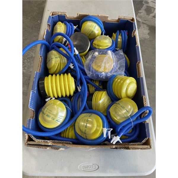 TRAY OF NEW FOOT PUMPS