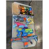 Image 1 : 2 TRAYS OF ASSORTED NERF GUNS AND BULLETS