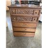 Image 1 : OAK 5 DRAWER HIGHBOY DRESSER