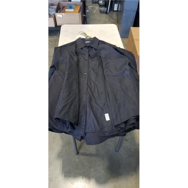 APPROX 12 BLACK SIZE XL DRESS SHIRTS