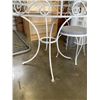 Image 5 : WHITE METAL 3 PC BISTRO PATIO SET