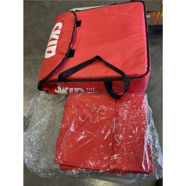 SKIP THE DISHES DELIVERY BAG AND ASSORTED REUSUABLE COOLER BAGS