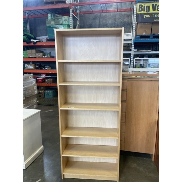 MAPLE FINISH 6FT BOOKSHELF