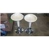 Image 1 : PAIR OF WHITE MODERN BAR STOOLS